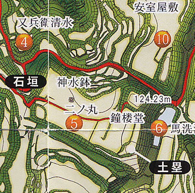 増山城二の丸 地図